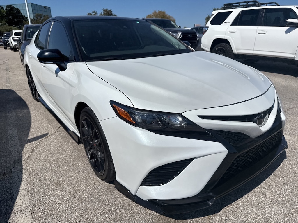 Used 2021 Toyota Camry TRD V6 w/Two-Tone Exterior Color/19-in Alloy Sedan