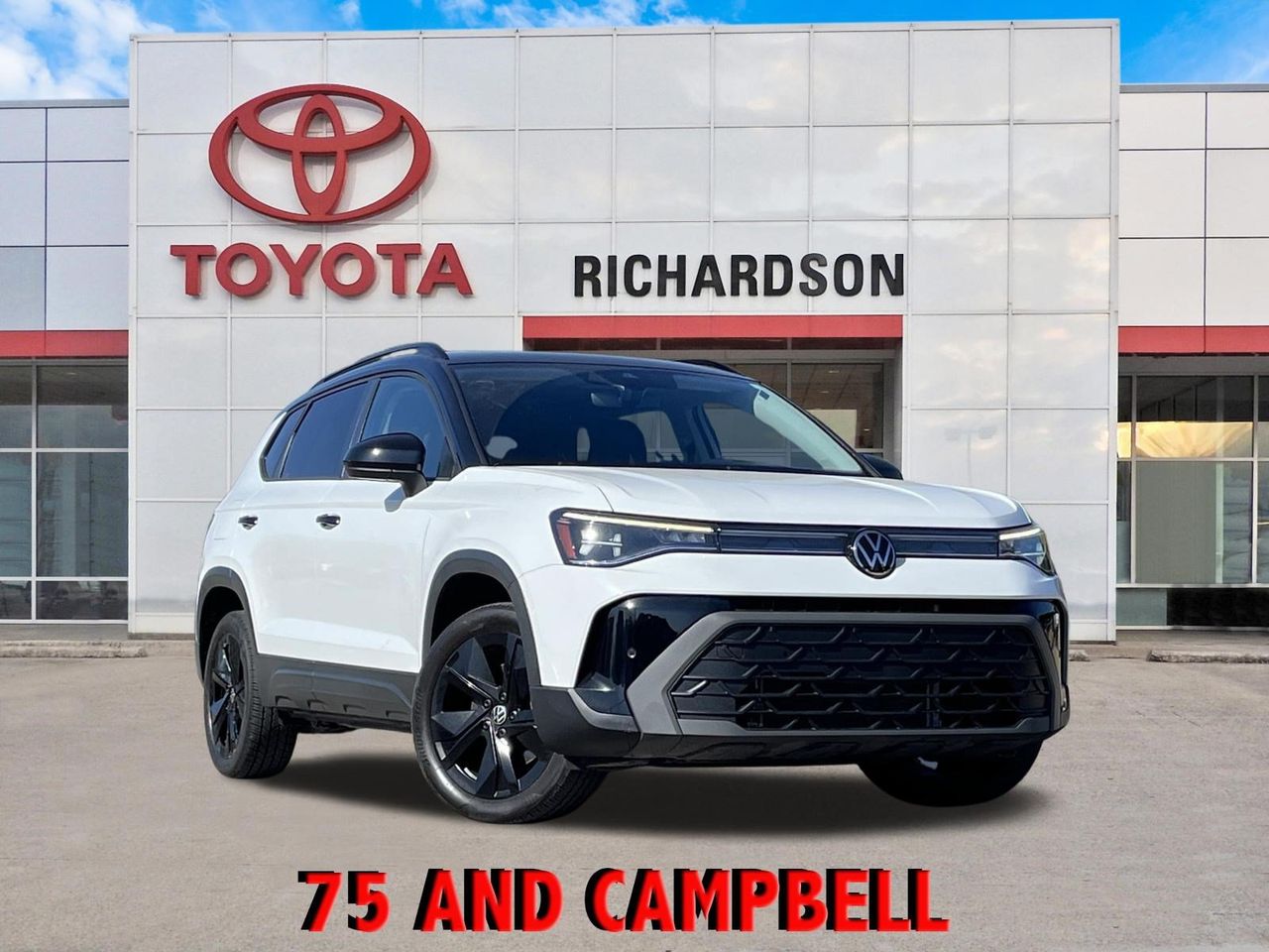 Pure White w Deep Black Rf 2025 Volkswagen Taos SUV / Crossover Front-Wheel Drive 8-Speed Automatic