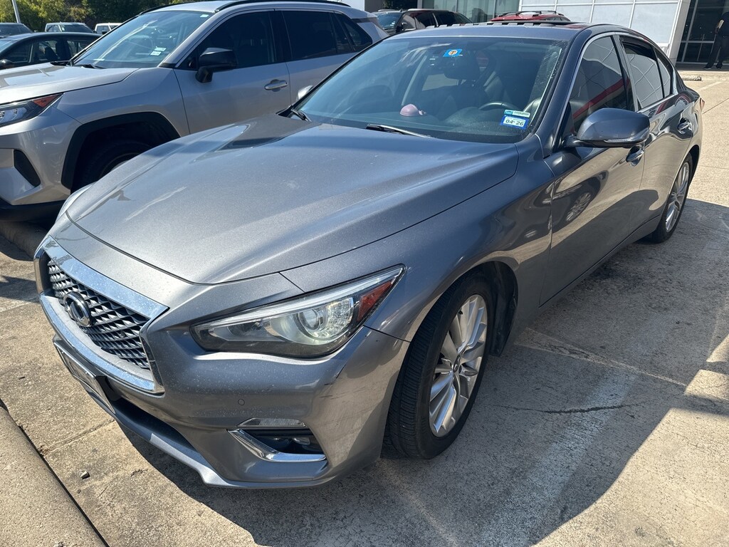 Used 2021 INFINITI Q50 3.0t Luxe w/Sunroof/18-in Alloy/Leather Sedan