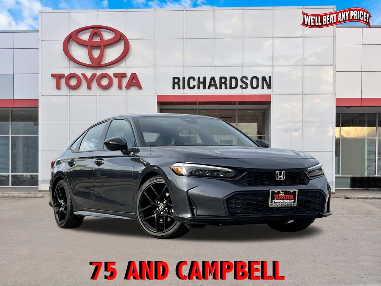 Used 2025 Honda Civic Sport w/Cloth/Leatherette Seating Surfaces Sedan