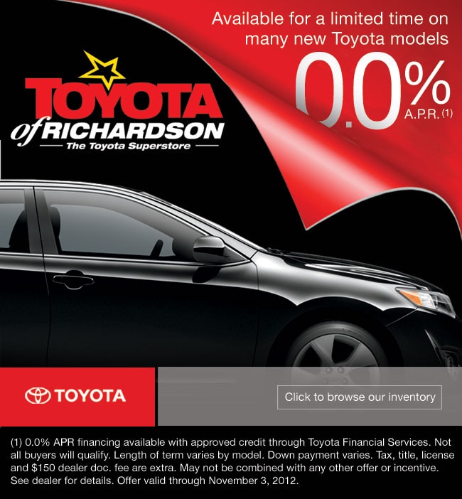 toyota new car financing specials #4