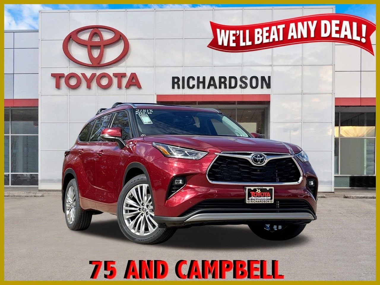 Red (Ruby Flare Pearl) 2026 Toyota Highlander SUV / Crossover All-Wheel Drive 8-Speed Automatic Overdrive
