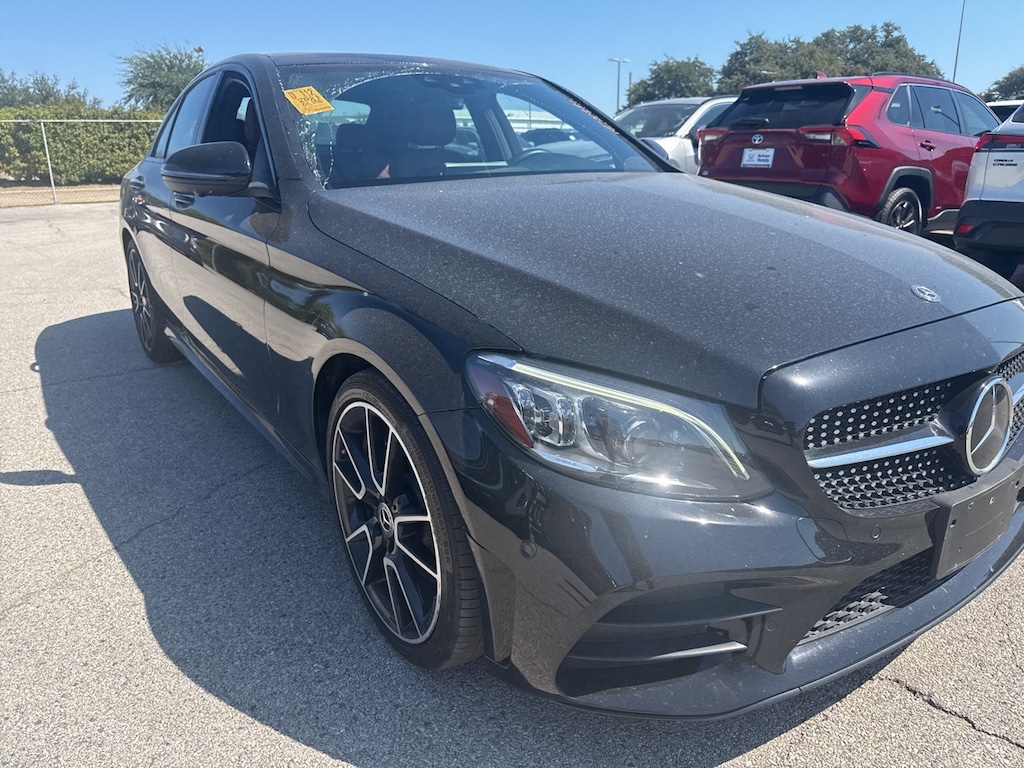 Used 2021 Mercedes-Benz C-Class C 300 AMG-Line w/Red Interior Sedan
