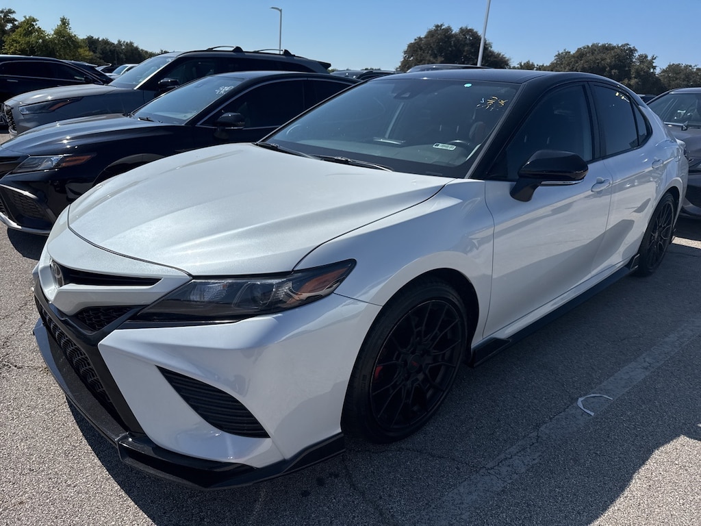 Used 2021 Toyota Camry TRD V6 w/Two-Tone Exterior Color/19-in Alloy Sedan