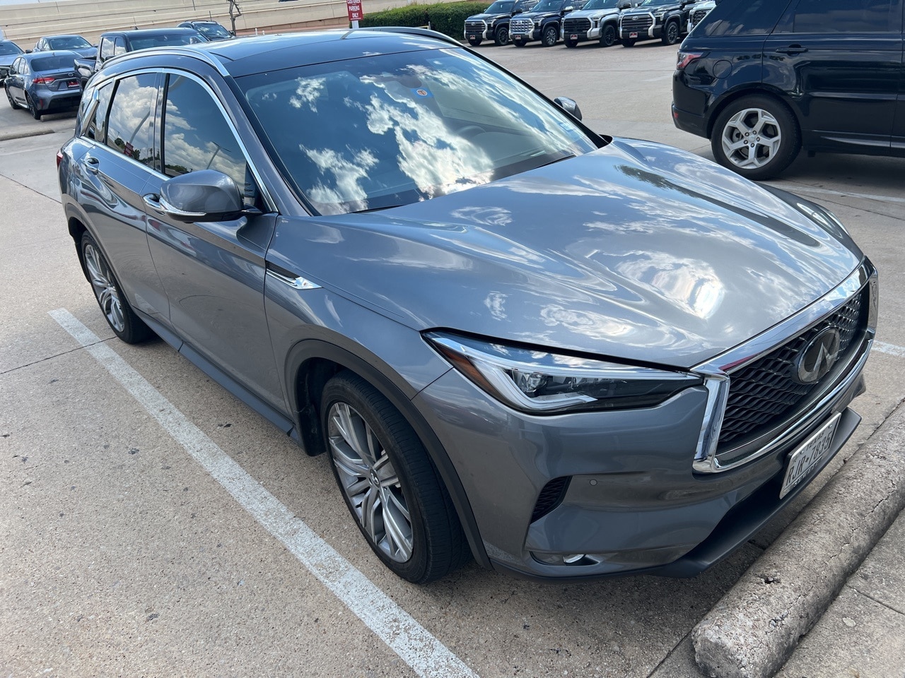 Used 2021 INFINITI QX50 Sensory with VIN 3PCAJ5CA8MF121384 for sale in Richardson, TX