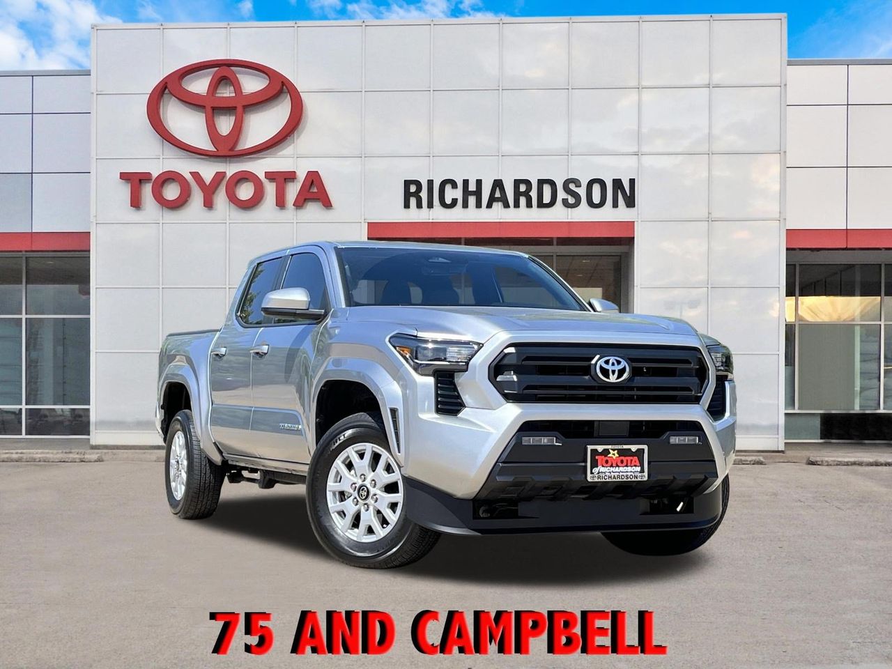 Celestial Silver 2025 Toyota Tacoma Pickup Truck Four-Wheel Drive 8-Speed Automatic