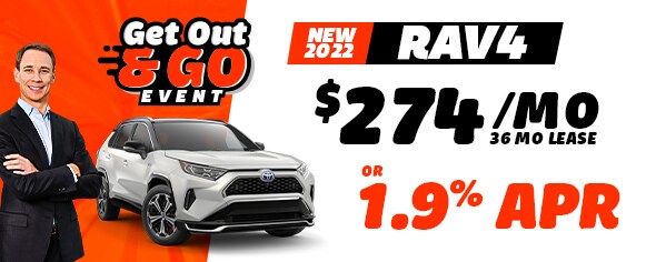 New 2022 RAV4 $274/mo for 36mo lease OR 1.9% APR
