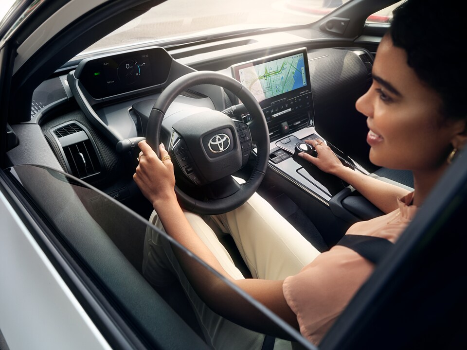 Toyota bZ4X interior and driving experience