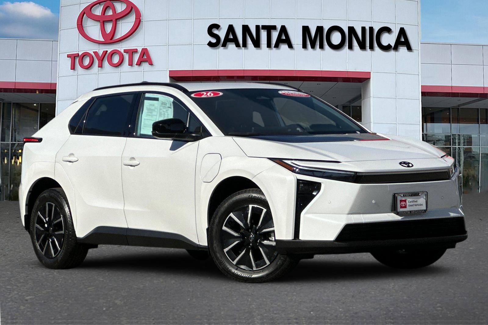 Certified 2026 Toyota bZ XLE with VIN JTMBCAEBXTA000263 for sale in Santa Monica, CA