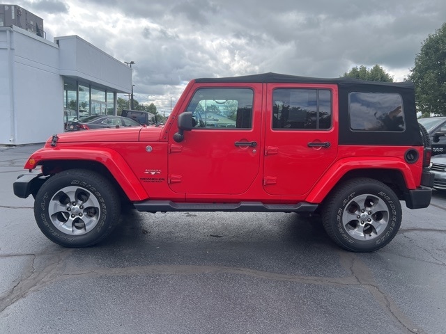 Used 2017 Jeep Wrangler Unlimited Sahara with VIN 1C4BJWEG2HL675051 for sale in Wooster, OH