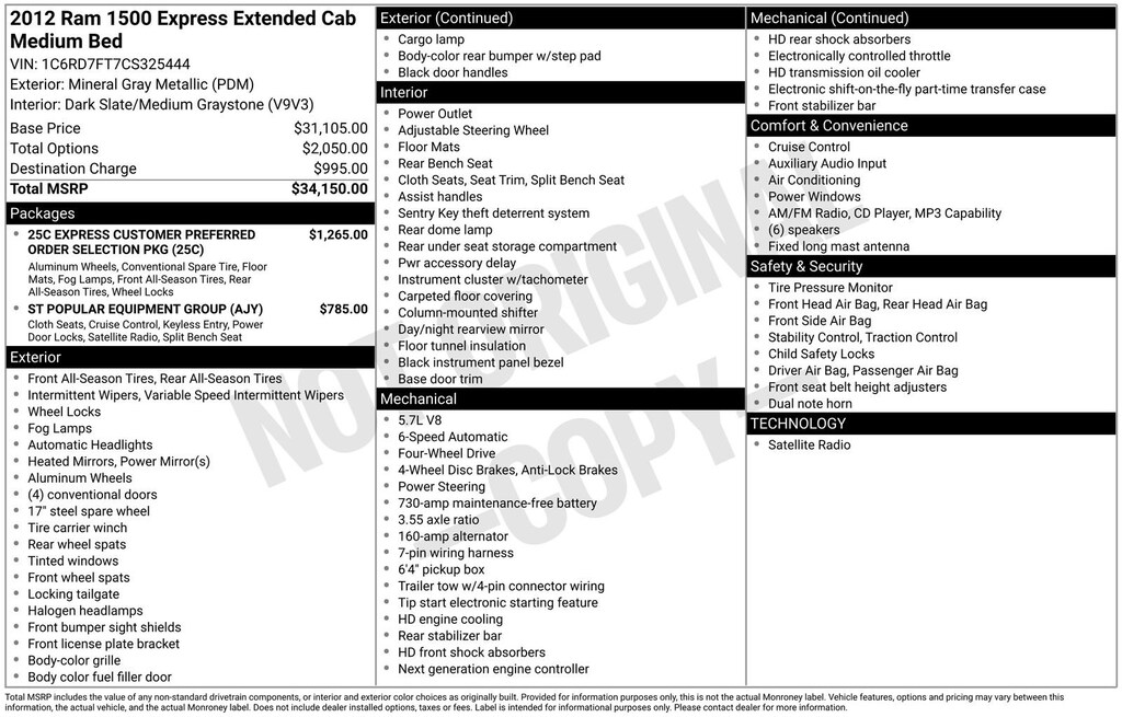 Used 2012 Ram 1500 Express