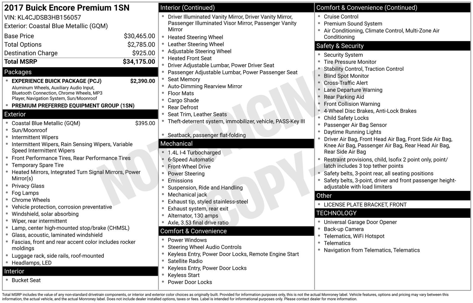 Used 2017 Buick Encore Premium with VIN KL4CJDSB3HB156057 for sale in Tracy, CA