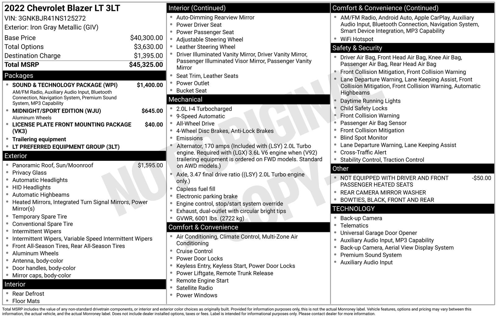 2022 Chevrolet Blazer 3LT's photo