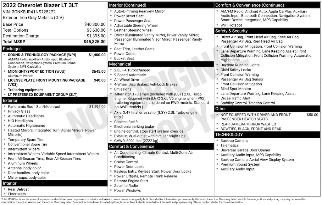 Used 2022 Chevrolet Blazer 3LT SUV