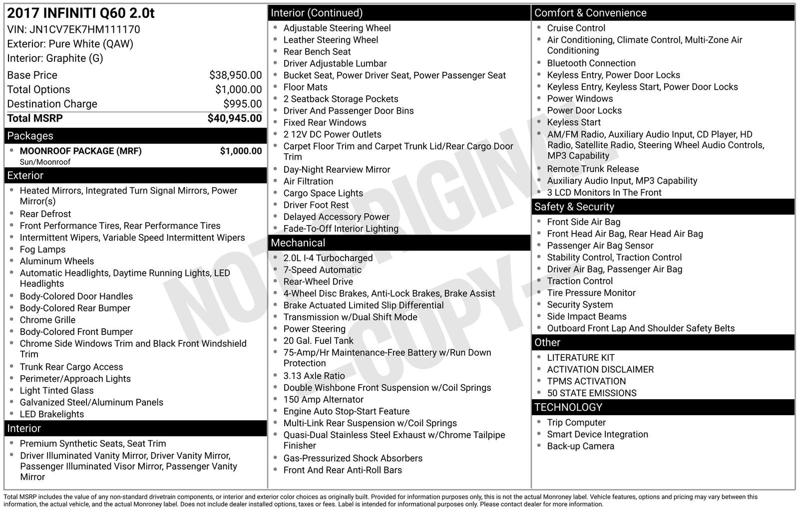 2017 INFINITI Q60 Coupe Base's photo