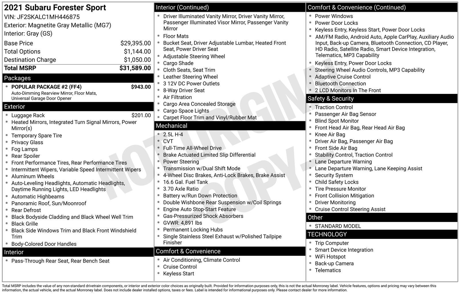 2021 Subaru Forester Sport's photo