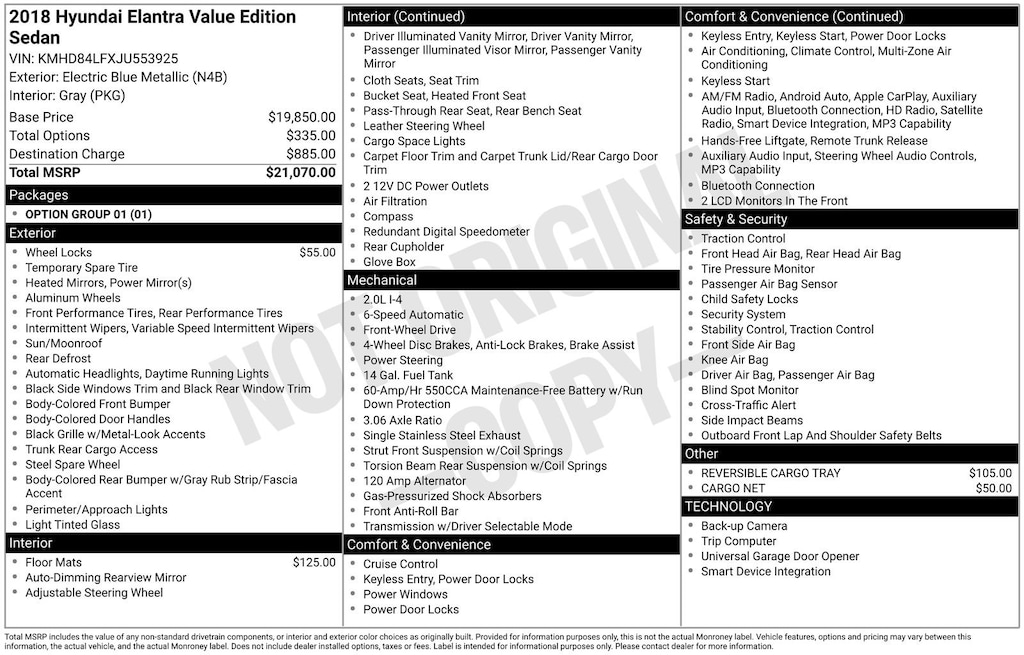Used 2018 Hyundai Elantra Value Edition