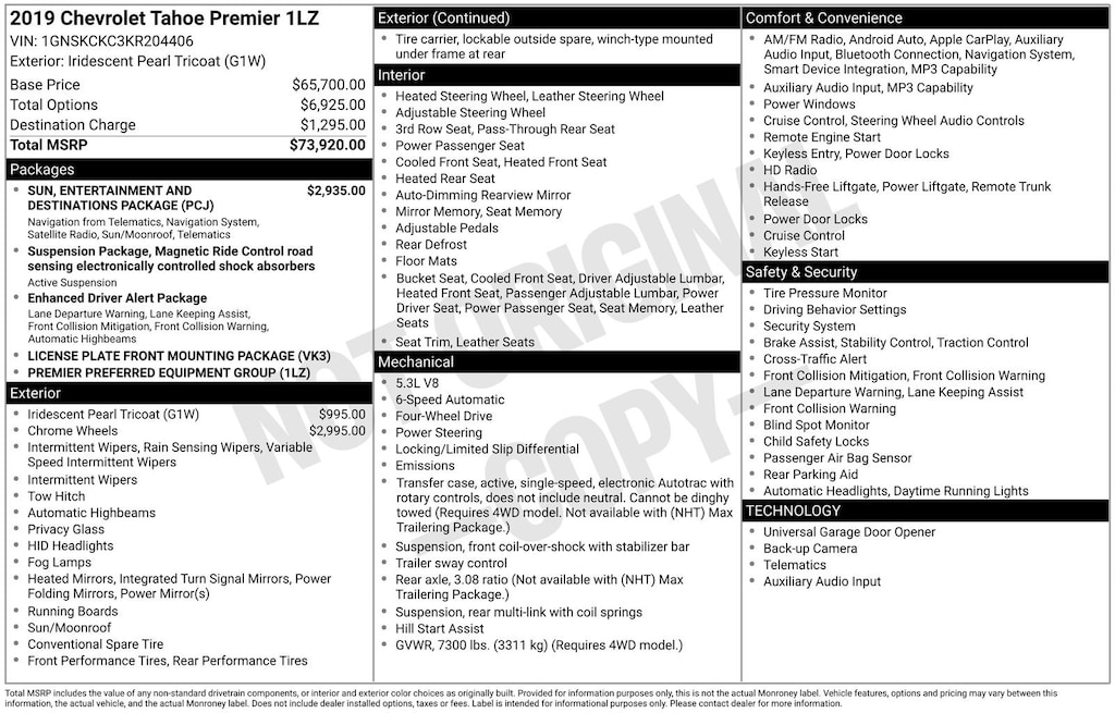 Used 2019 Chevrolet Tahoe Premier SUV