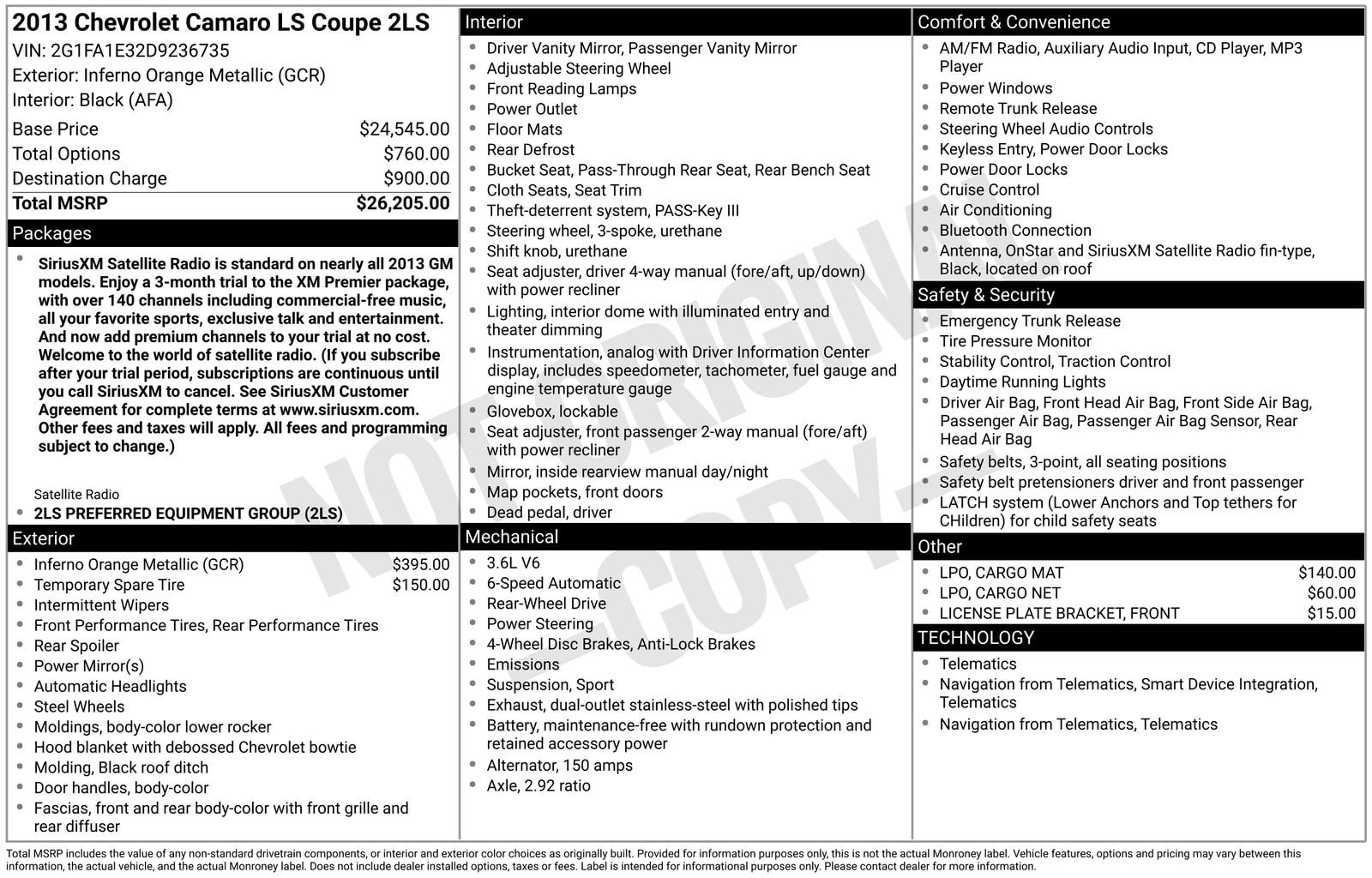 Used 2013 Chevrolet Camaro 2LS with VIN 2G1FA1E32D9236735 for sale in Tracy, CA