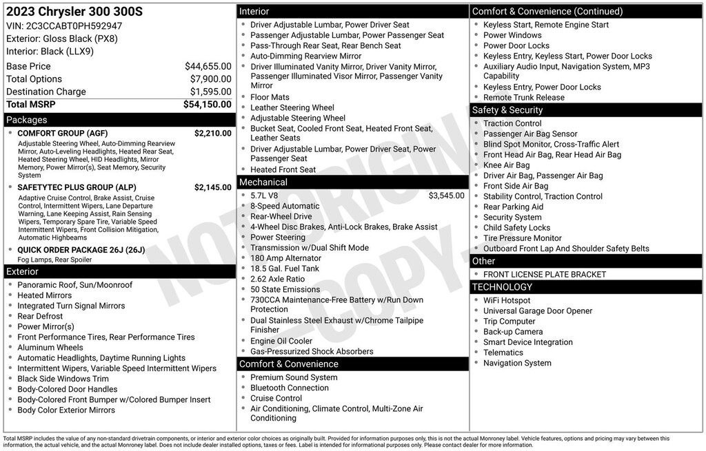 Used 2023 Chrysler 300 300S