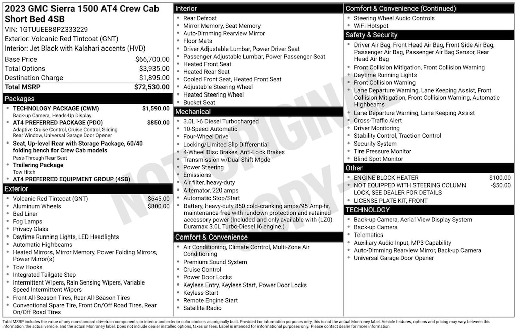 Used 2023 GMC Sierra 1500 AT4 Truck