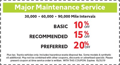 Discount on Scheduled Maintenance