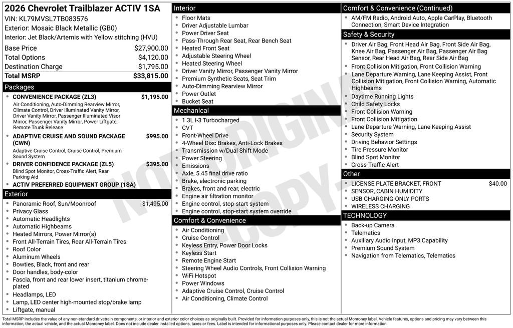 2026 Chevrolet Trailblazer Activ - Photo 32