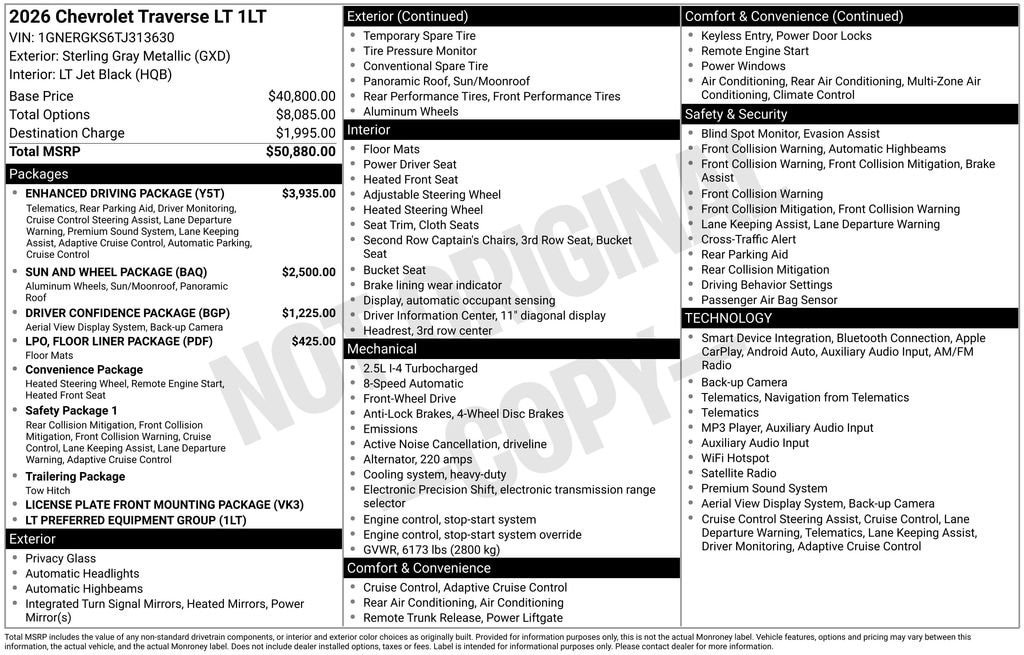 2026 Chevrolet Traverse LT - Photo 32