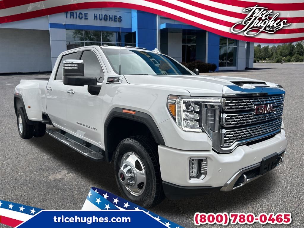 White Frost Tricoat 2022 GMC Sierra 3500HD Denali Crew Cab 4WD Pickup Truck Four-Wheel Drive 6-Speed Automatic