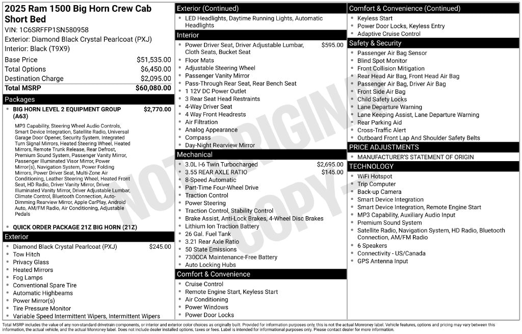 2025 RAM Ram 1500 Pickup Big Horn/Lone Star - Photo 38