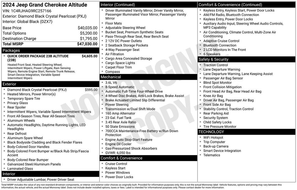 Used 2024 Jeep Grand Cherokee Altitude SUV