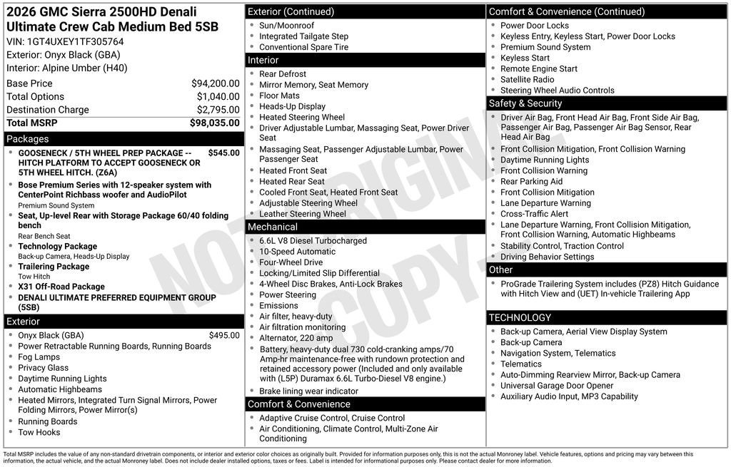 2026 GMC Sierra 2500HD Denali Ultimate - Photo 30