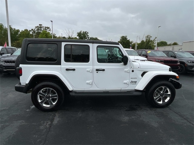 Certified 2022 Jeep Wrangler Unlimited Sahara with VIN 1C4HJXEN8NW200187 for sale in Kingsport, TN