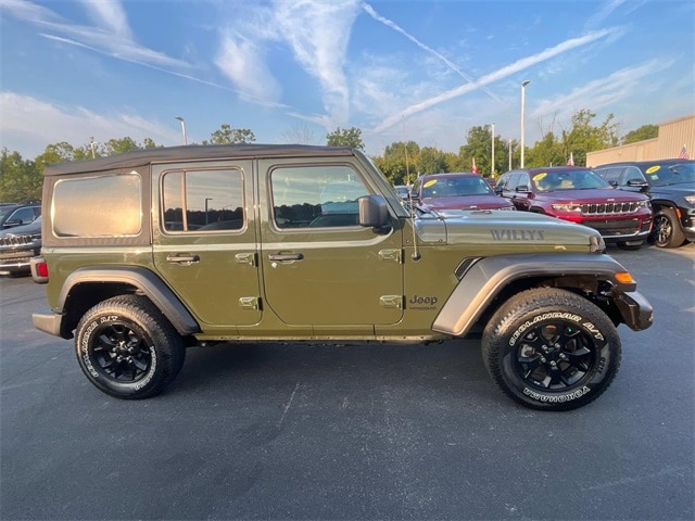 Certified 2021 Jeep Wrangler Unlimited Willys with VIN 1C4HJXDG8MW848842 for sale in Kingsport, TN