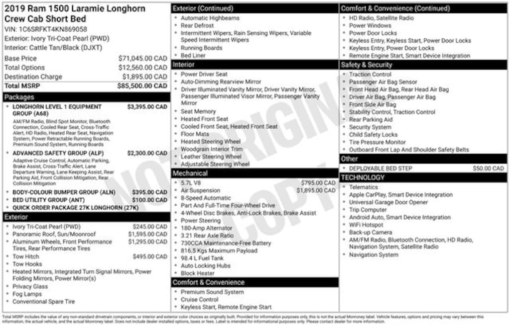 Used 2019 Ram 1500 Laramie Longhorn Truck