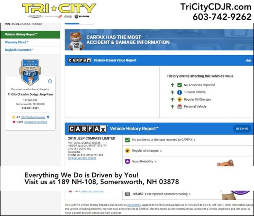 Used 2018 Jeep Compass Limited SUV