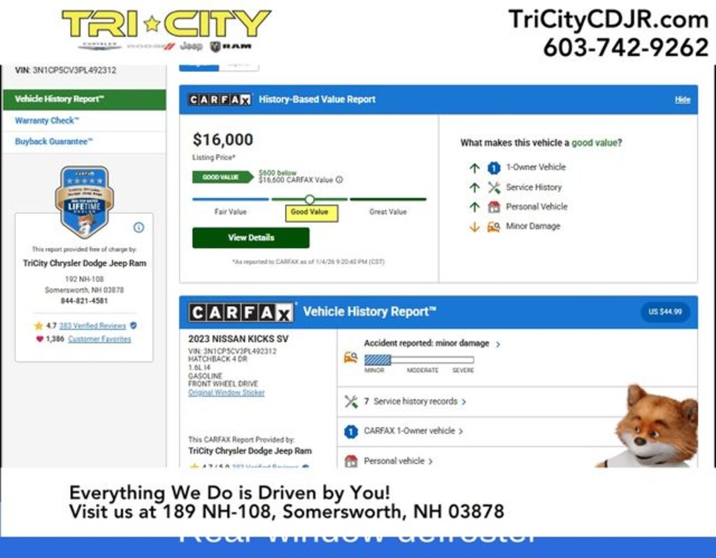 Used 2023 Nissan Kicks SV SUV