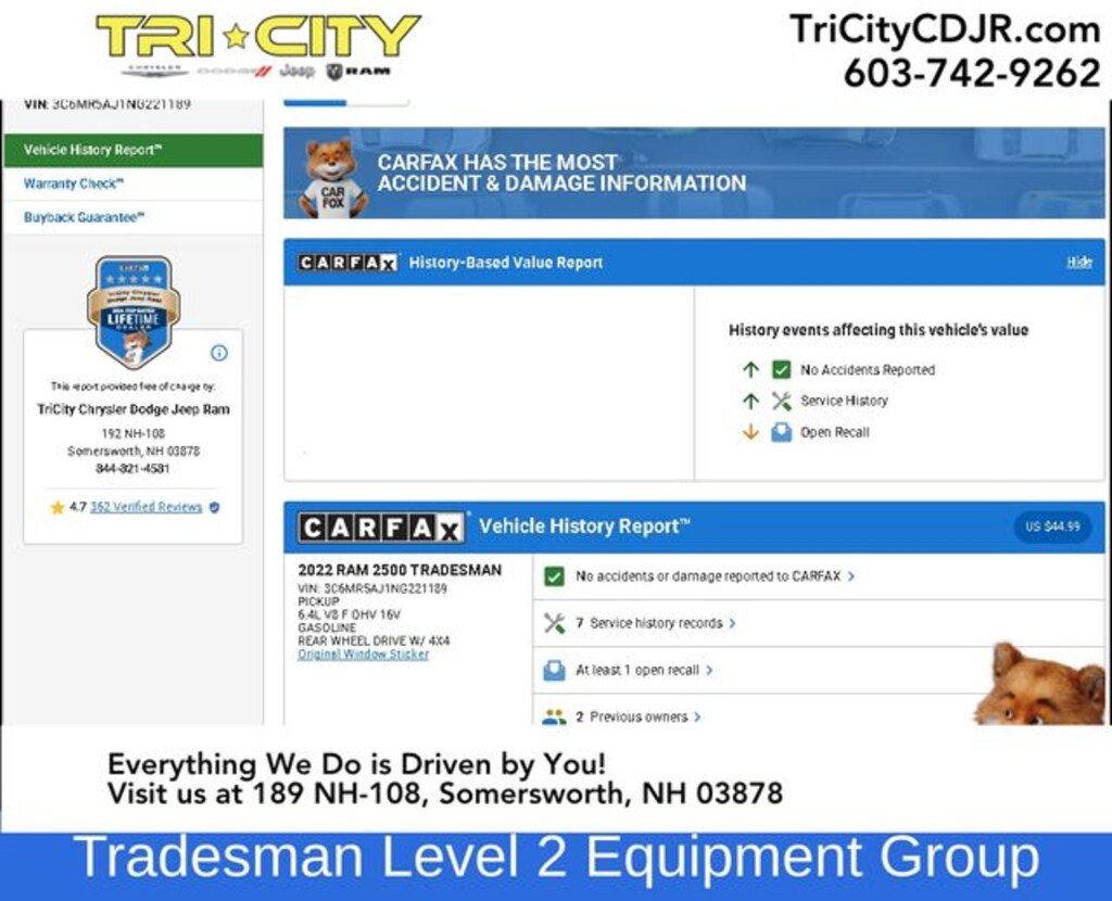 Used 2022 Ram 2500 Tradesman Truck