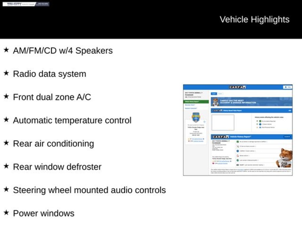 Used 2017 Toyota Sienna L Minivan/Van