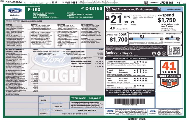 2018 Ford F-150 Lariat 4x4 SuperCrew 5-1/2 Box's photo