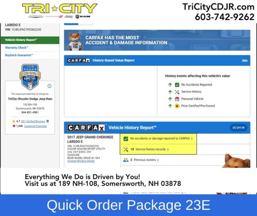 Used 2017 Jeep Grand Cherokee Laredo SUV