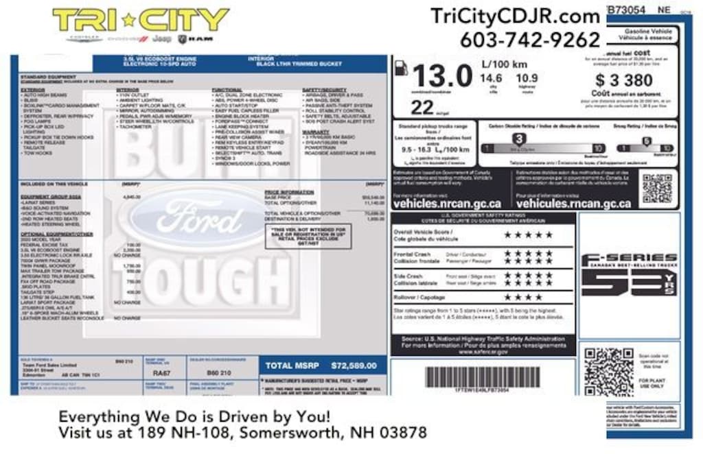 Used 2020 Ford F-150 Lariat Truck