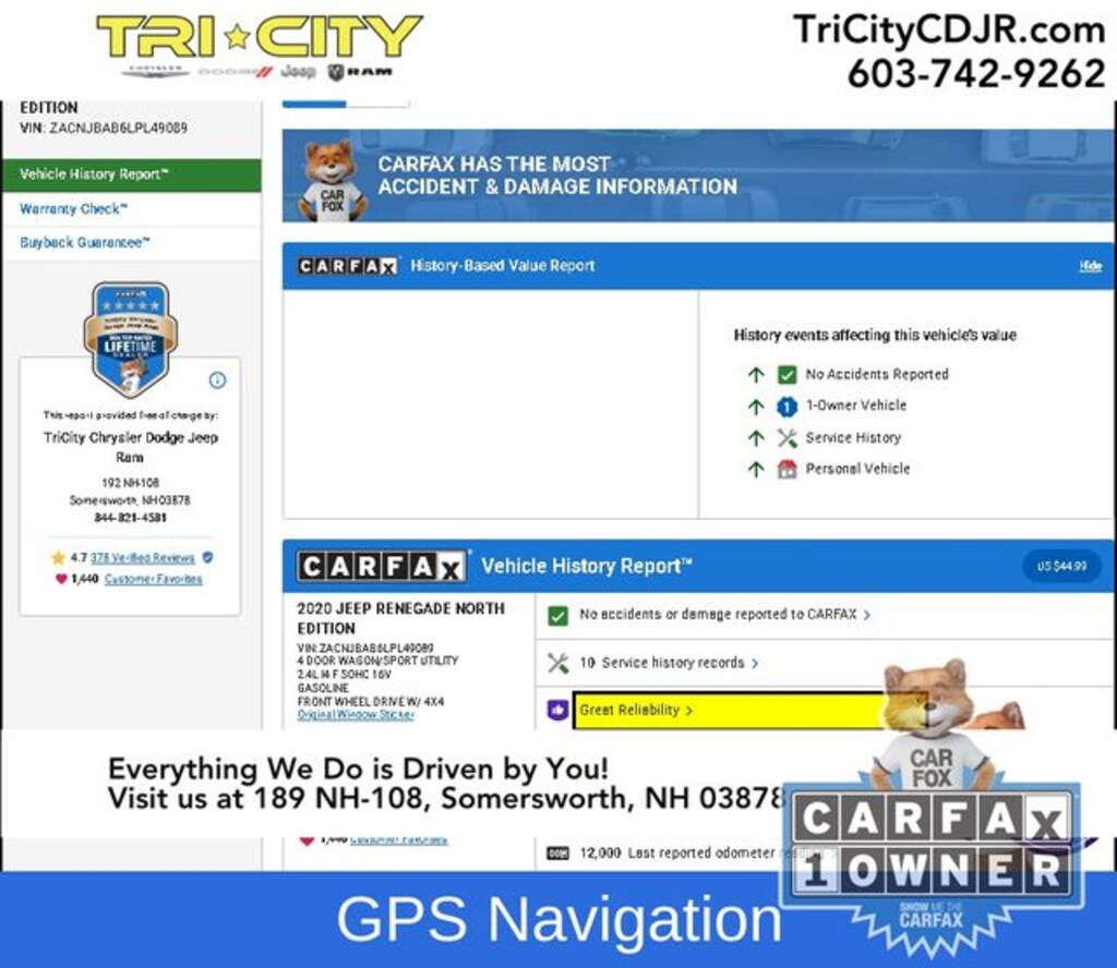 Used 2020 Jeep Renegade Sport SUV