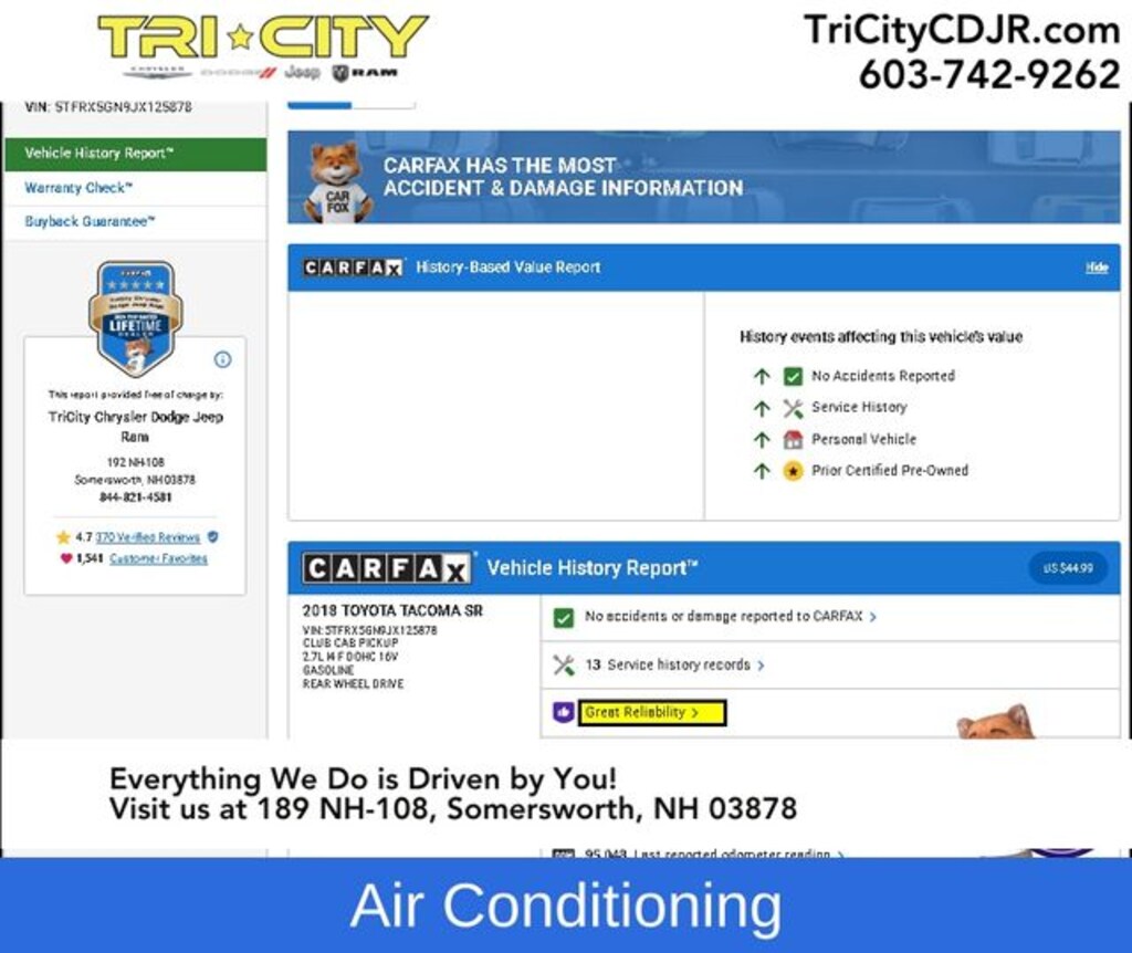 Used 2018 Toyota Tacoma SR Truck