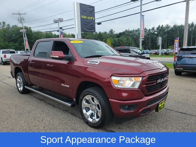 Used 2021 RAM Ram 1500 Pickup Big Horn/Lone Star with VIN 1C6SRFFT2MN701920 for sale in Somersworth, NH