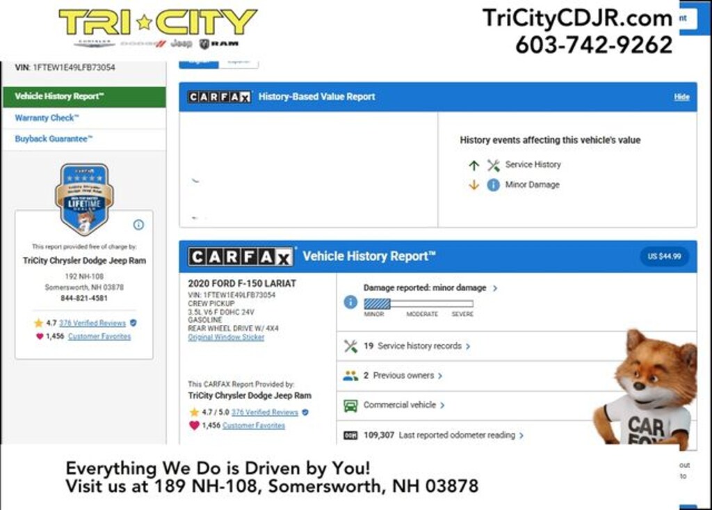 Used 2020 Ford F-150 Lariat Truck