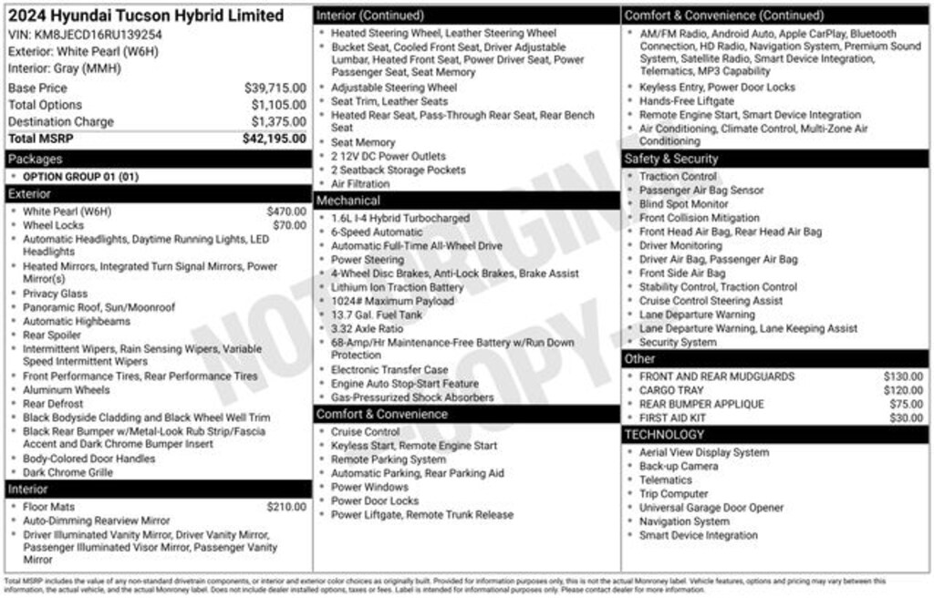Used 2024 Hyundai Tucson Hybrid Limited SUV