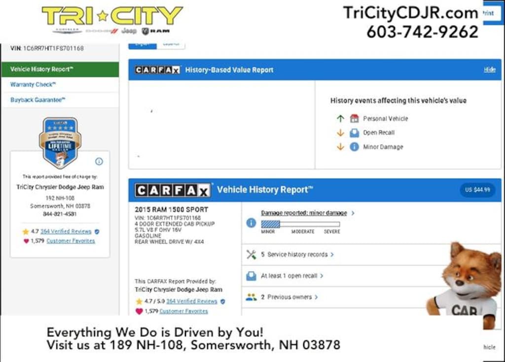 Used 2015 Ram 1500 Sport Truck