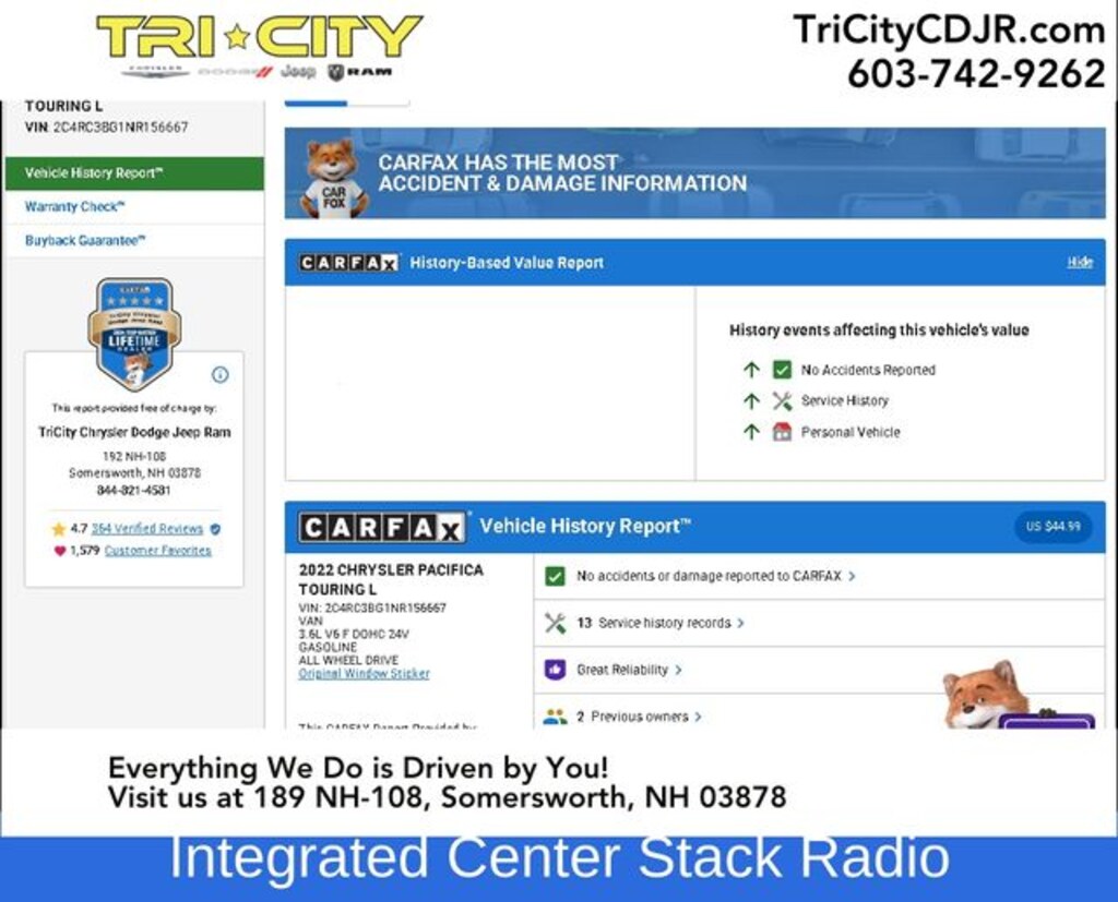 Used 2022 Chrysler Pacifica Touring L Minivan/Van