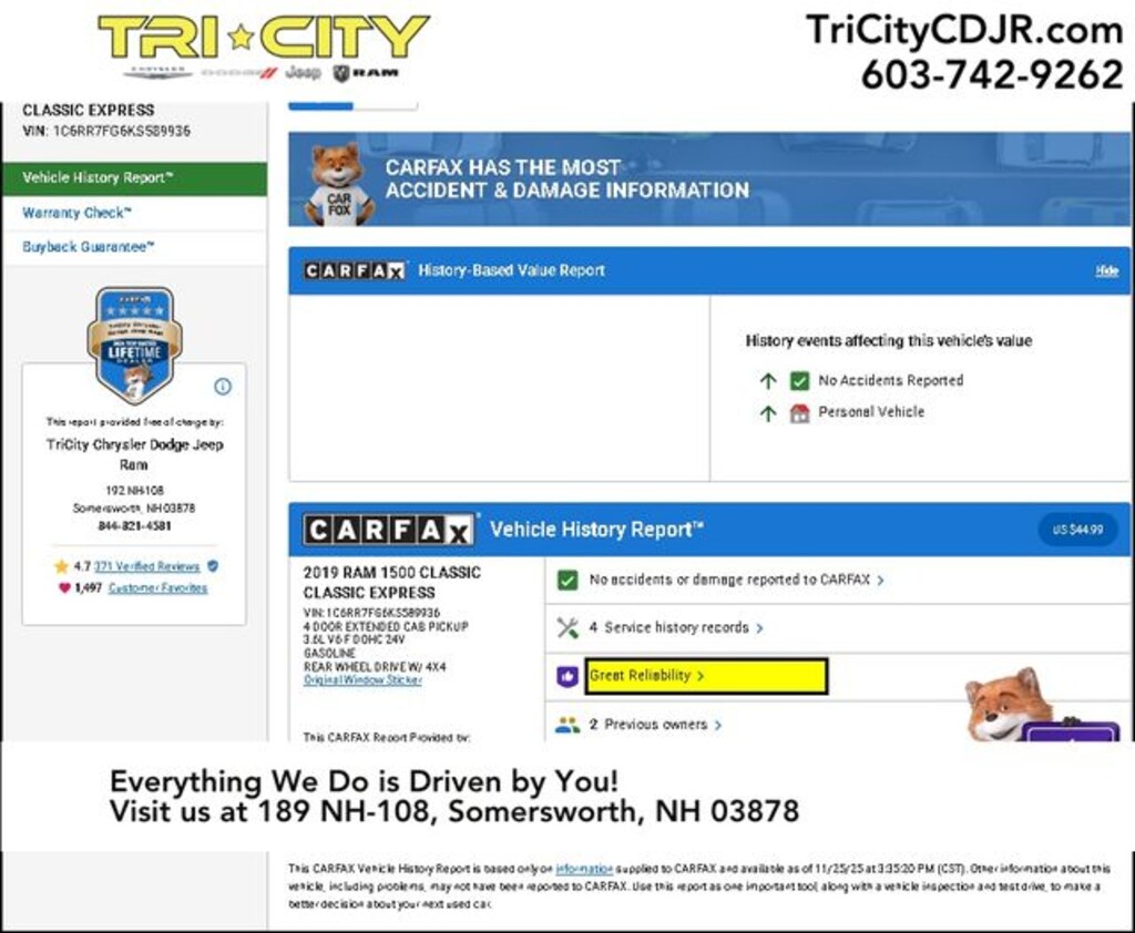 Used 2019 Ram 1500 Classic Express Truck